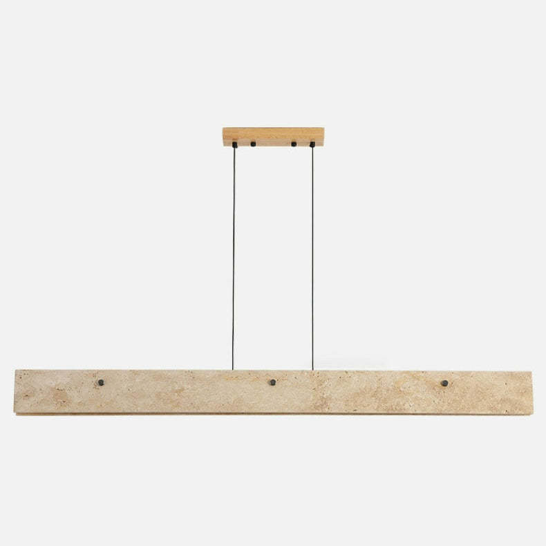 Japanese Travertine Aluminum Island Chandelier