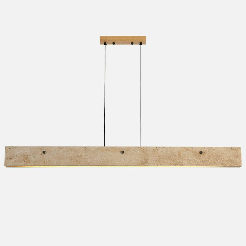 Japanese Travertine Aluminum Island Chandelier