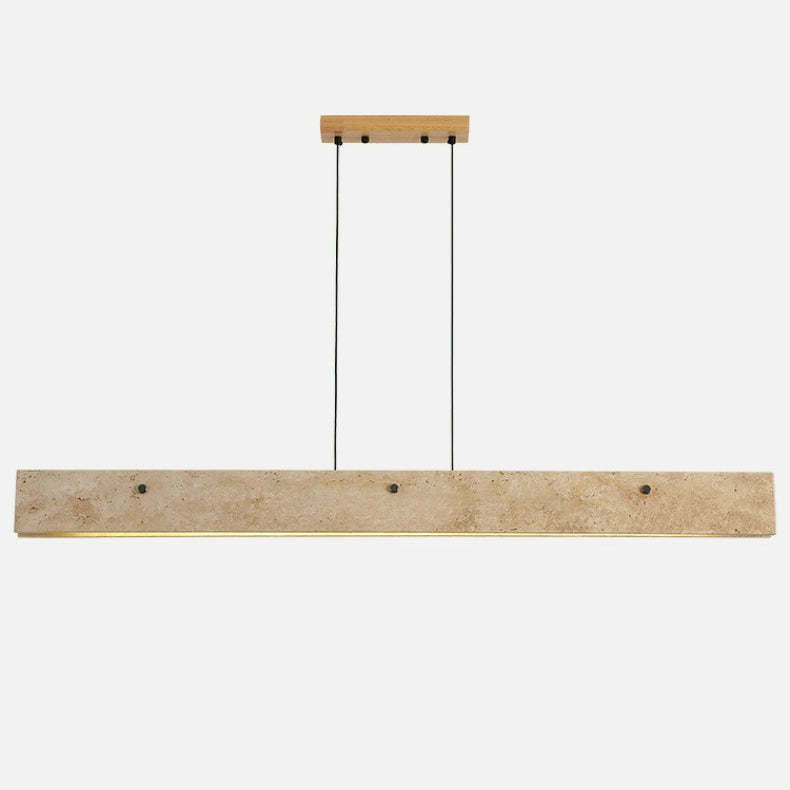 Japanese Travertine Aluminum Island Chandelier