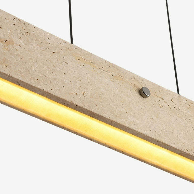Japanese Travertine Aluminum Island Chandelier