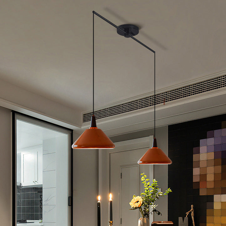 Vintage Iron Conic 1/2-Light Pendant