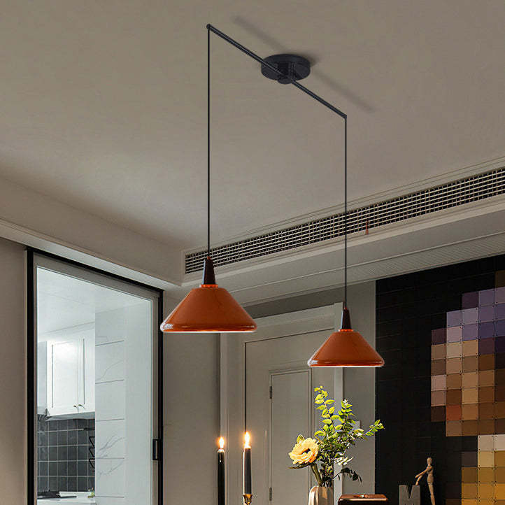 Vintage Iron Conic 1/2-Light Pendant