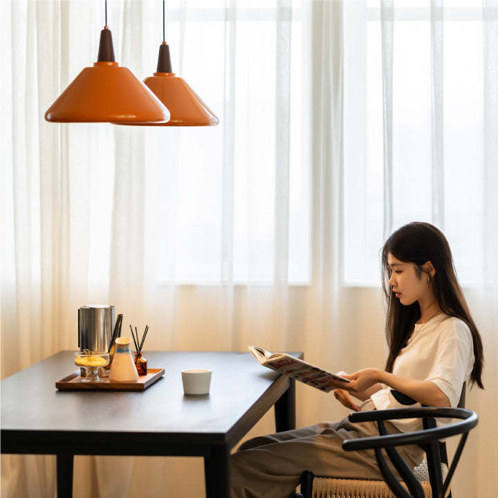 Vintage Iron Conic 1/2-Light Pendant