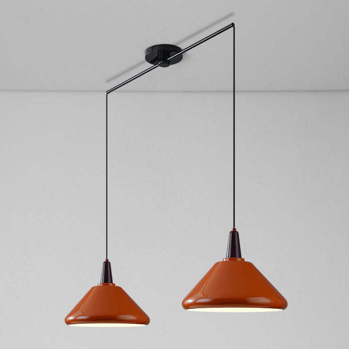 Vintage Iron Conic 1/2-Light Pendant