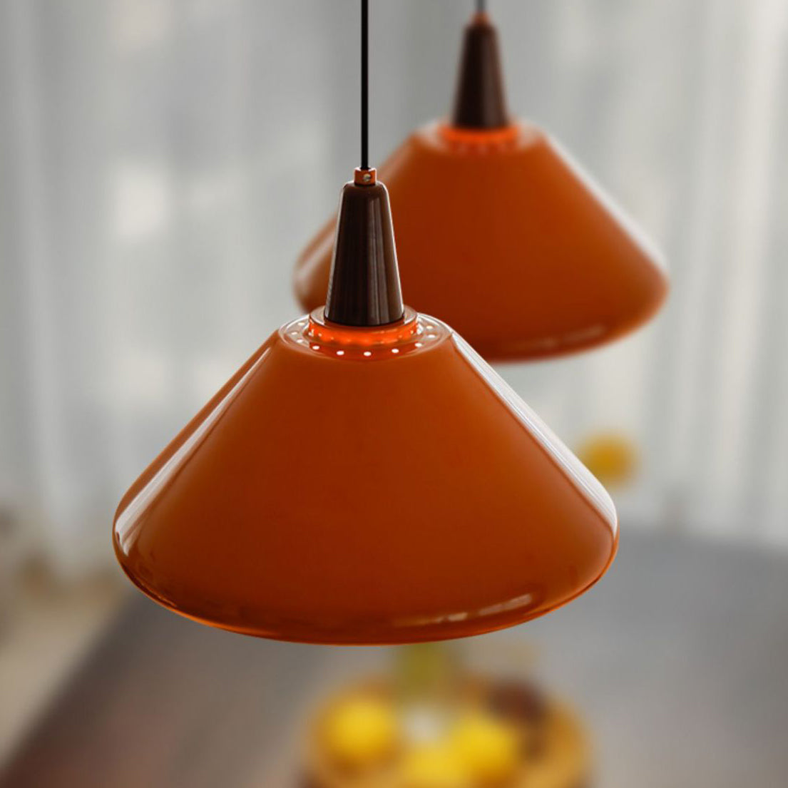 Vintage Iron Conic 1/2-Light Pendant