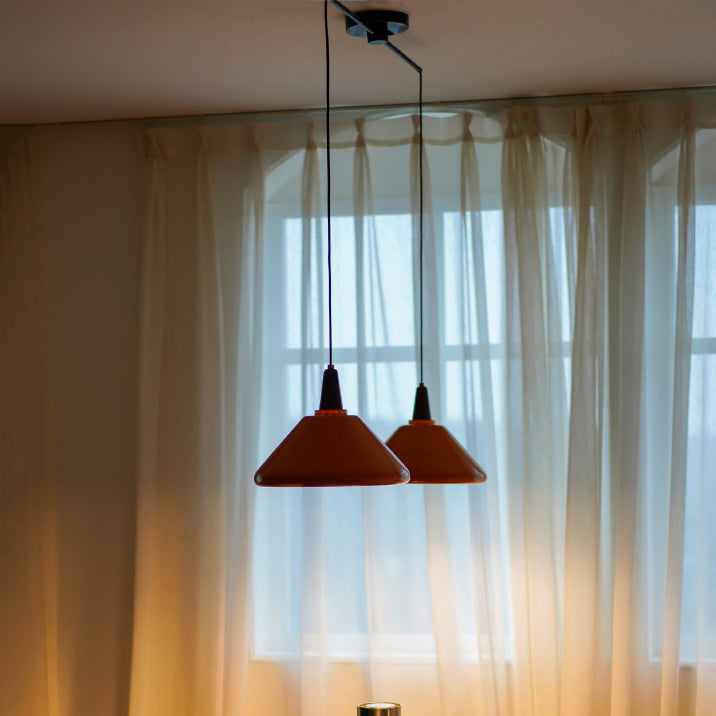 Vintage Iron Conic 1/2-Light Pendant