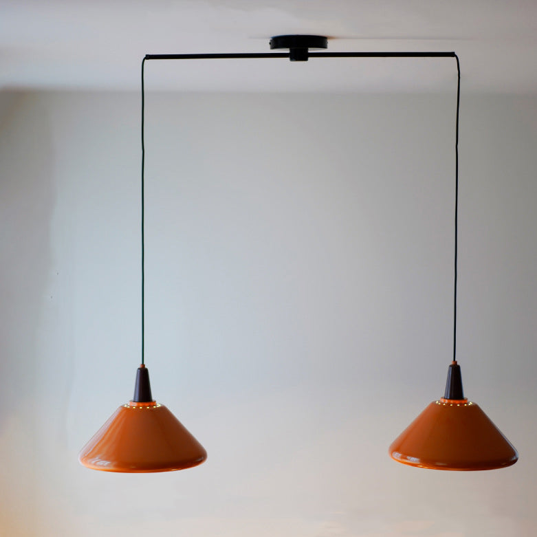 Vintage Iron Conic 1/2-Light Pendant