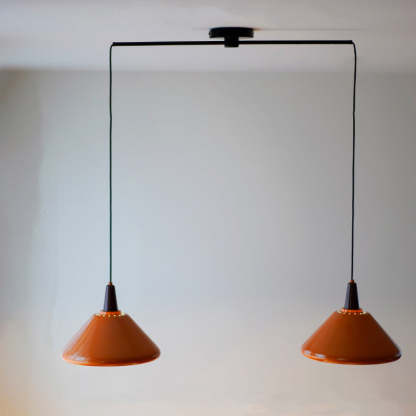 Vintage Iron Conic 1/2-Light Pendant