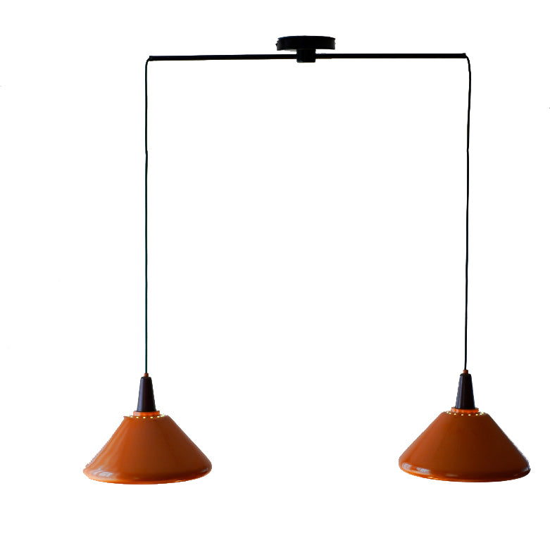 Vintage Iron Conic 1/2-Light Pendant