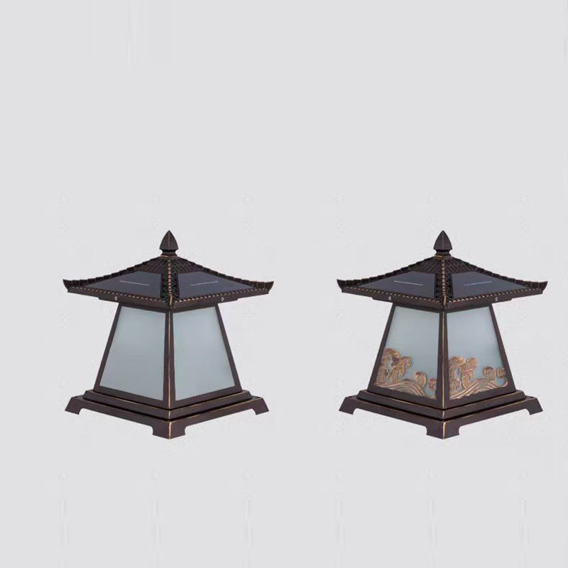 Chinese Solar Glass Palace Wave LED Outdoor Landscape Light