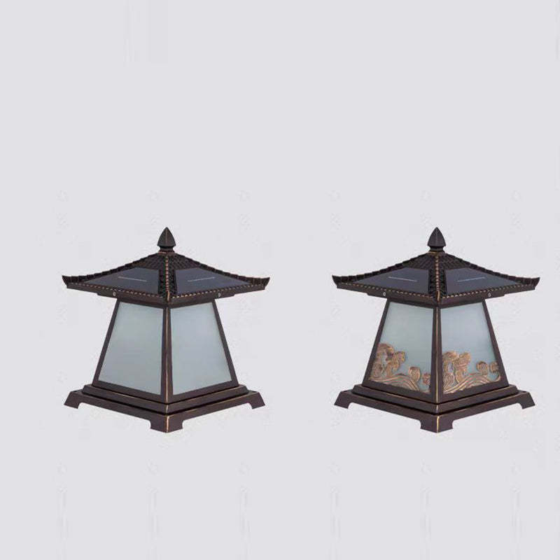 Chinese Solar Glass Palace Wave LED Outdoor Landscape Light