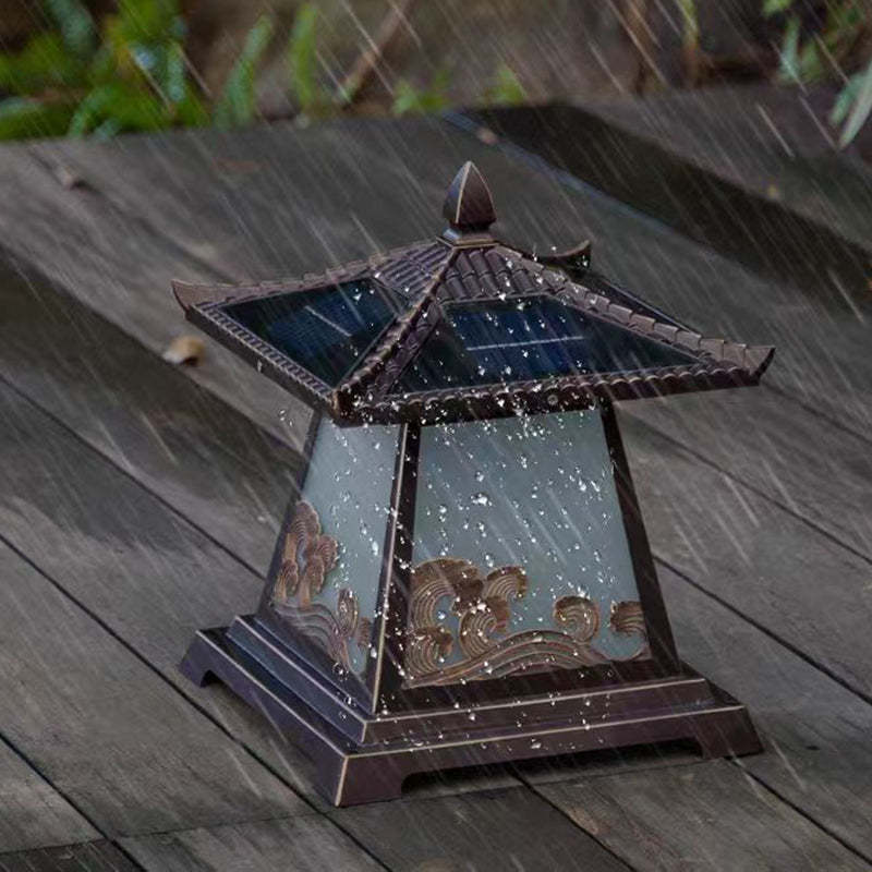 Chinese Solar Glass Palace Wave LED Outdoor Landscape Light