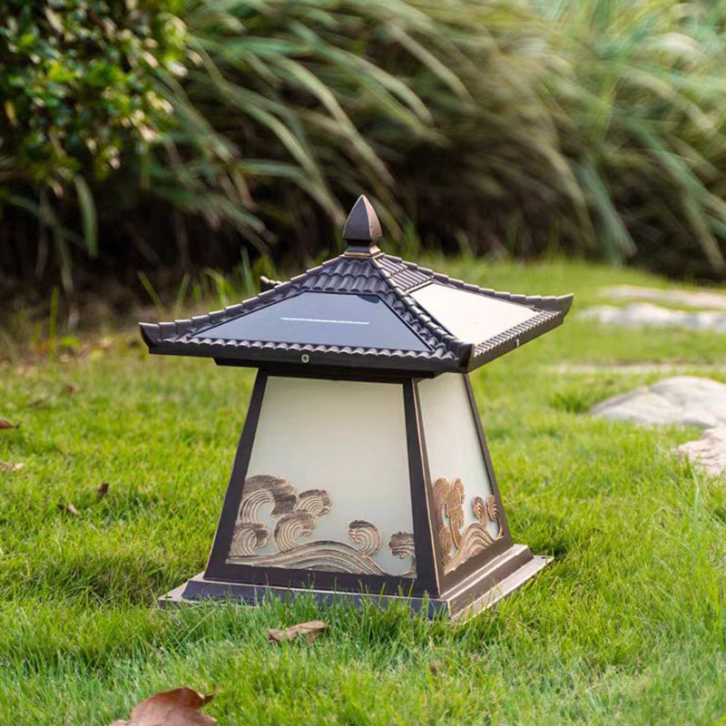 Chinese Solar Glass Palace Wave LED Outdoor Landscape Light