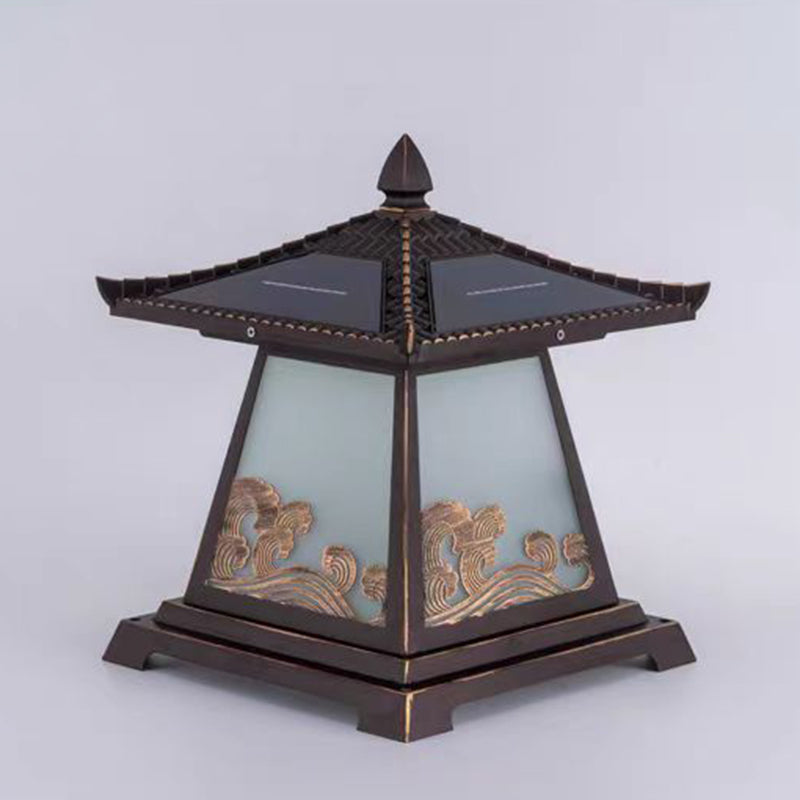 Chinese Solar Glass Palace Wave LED Outdoor Landscape Light