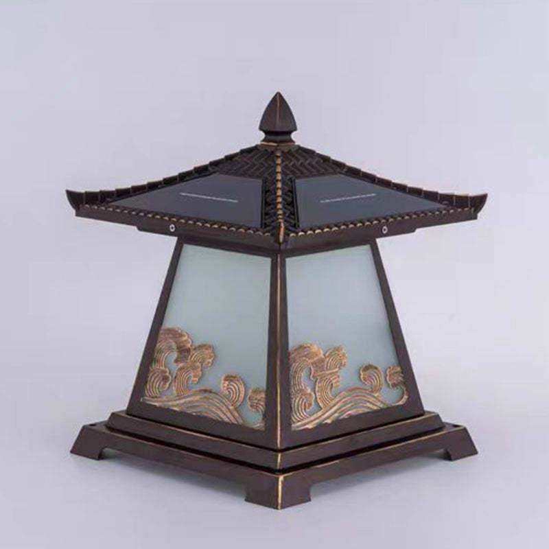 Chinese Solar Glass Palace Wave LED Outdoor Landscape Light