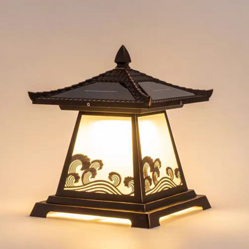 Chinese Solar Glass Palace Wave LED Outdoor Landscape Light