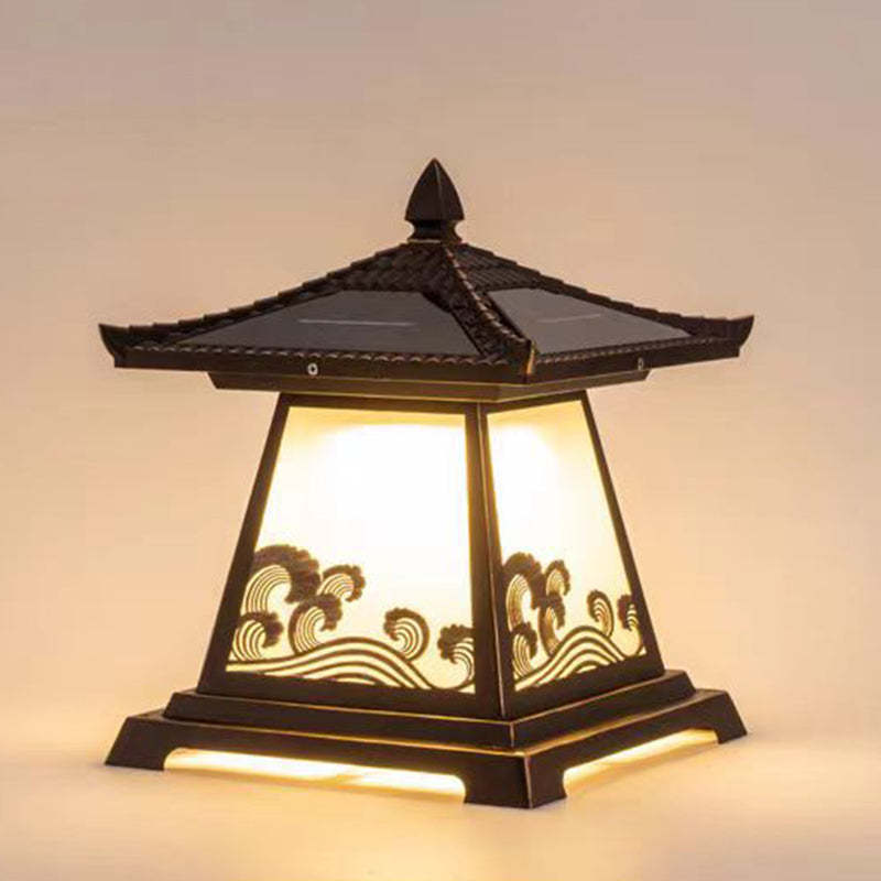 Chinese Solar Glass Palace Wave LED Outdoor Landscape Light