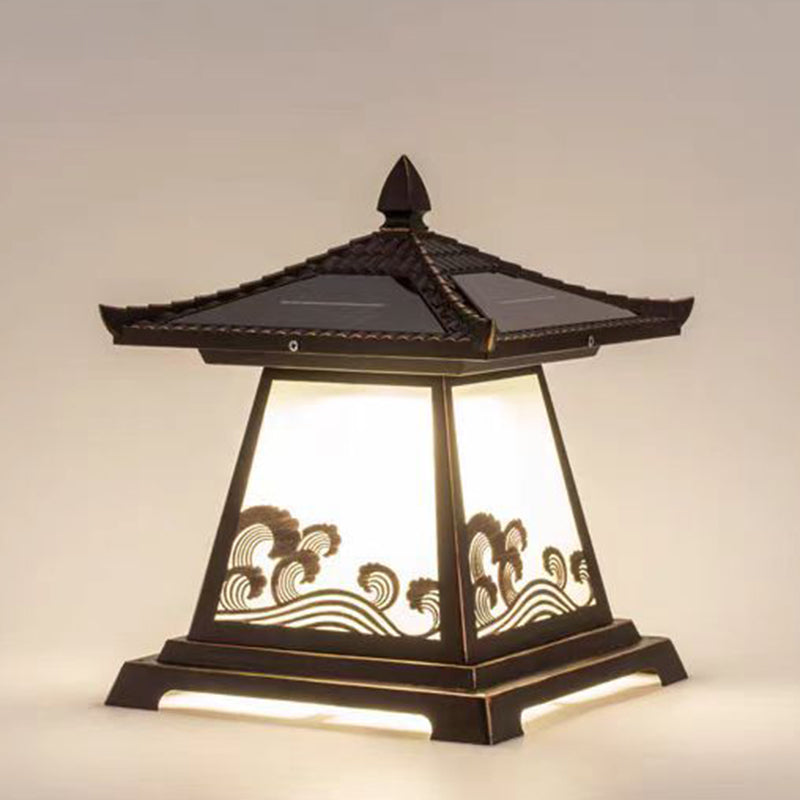 Chinese Solar Glass Palace Wave LED Outdoor Landscape Light