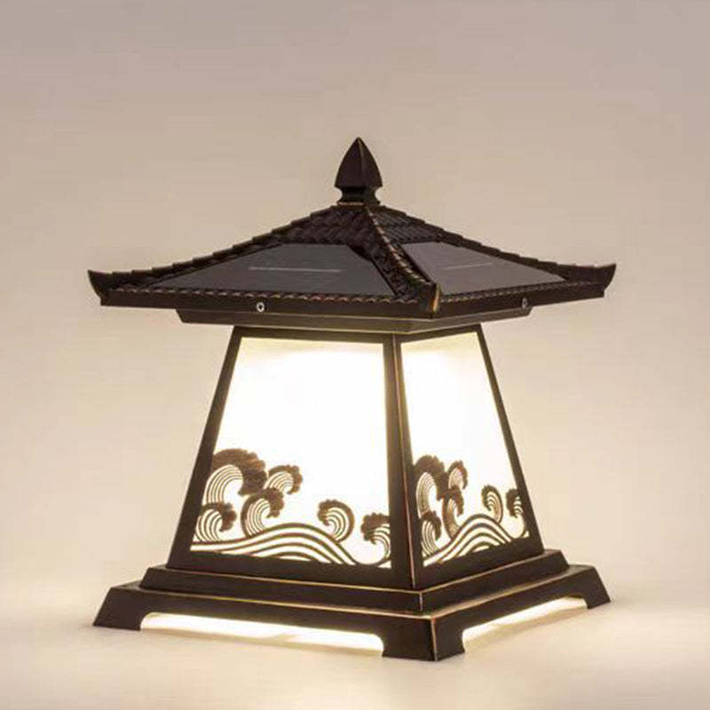 Chinese Solar Glass Palace Wave LED Outdoor Landscape Light