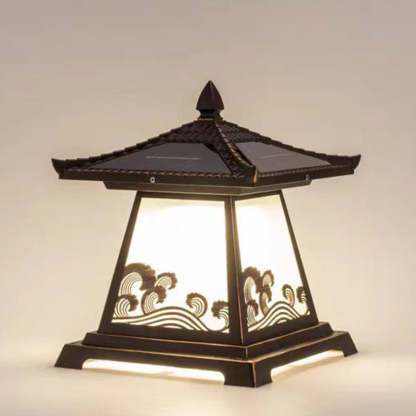Chinese Solar Glass Palace Wave LED Outdoor Landscape Light