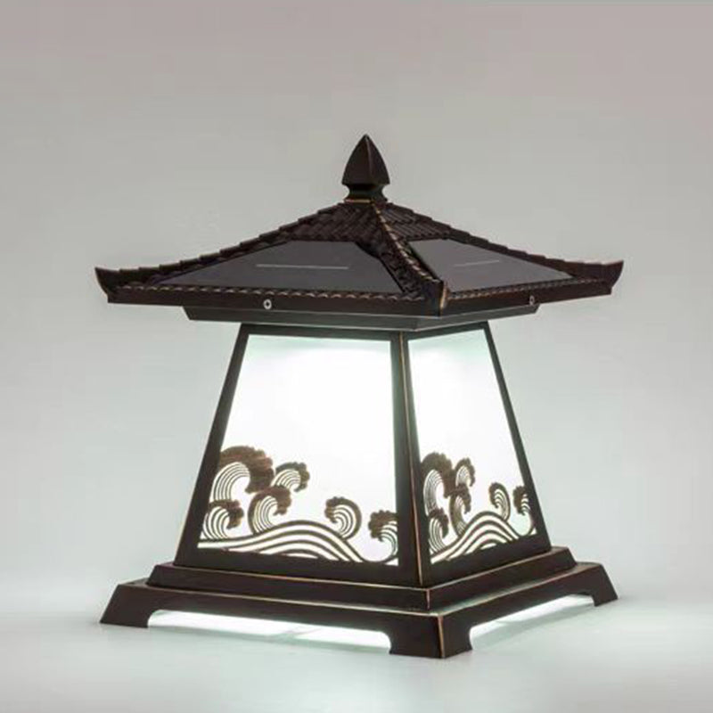 Chinese Solar Glass Palace Wave LED Outdoor Landscape Light