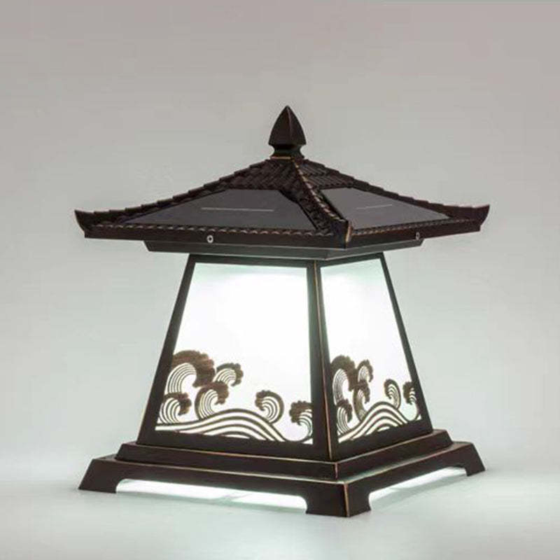 Chinese Solar Glass Palace Wave LED Outdoor Landscape Light