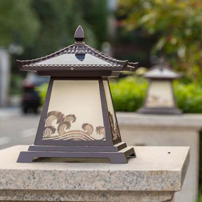 Chinese Solar Glass Palace Wave LED Outdoor Landscape Light