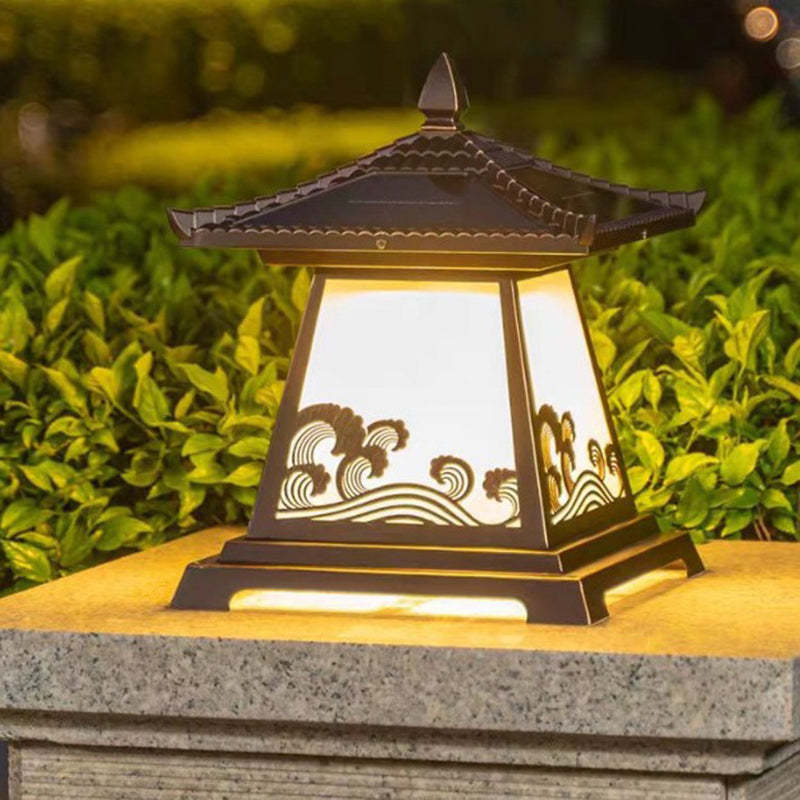 Chinese Solar Glass Palace Wave LED Outdoor Landscape Light
