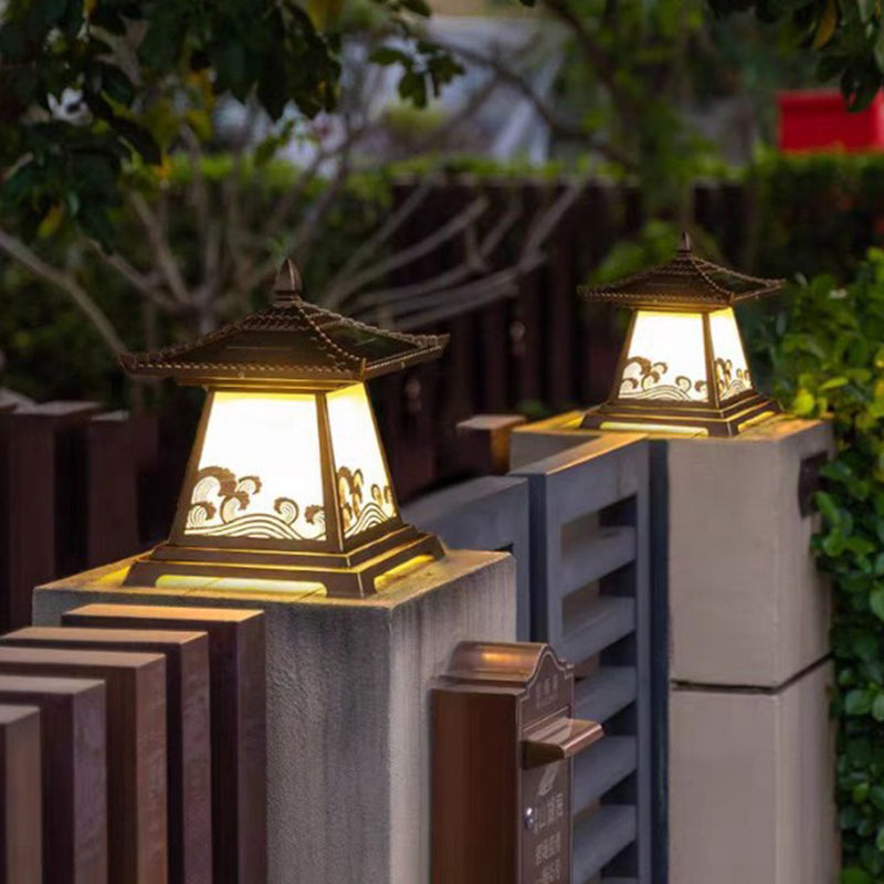 Chinese Solar Glass Palace Wave LED Outdoor Landscape Light