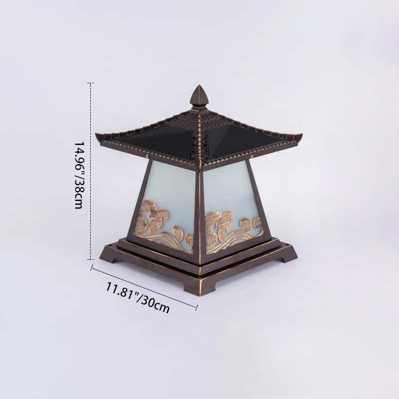 Chinese Solar Glass Palace Wave LED Outdoor Landscape Light