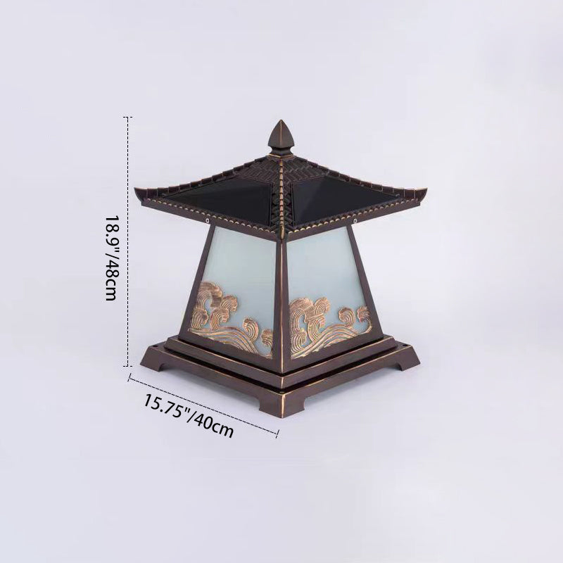 Chinese Solar Glass Palace Wave LED Outdoor Landscape Light