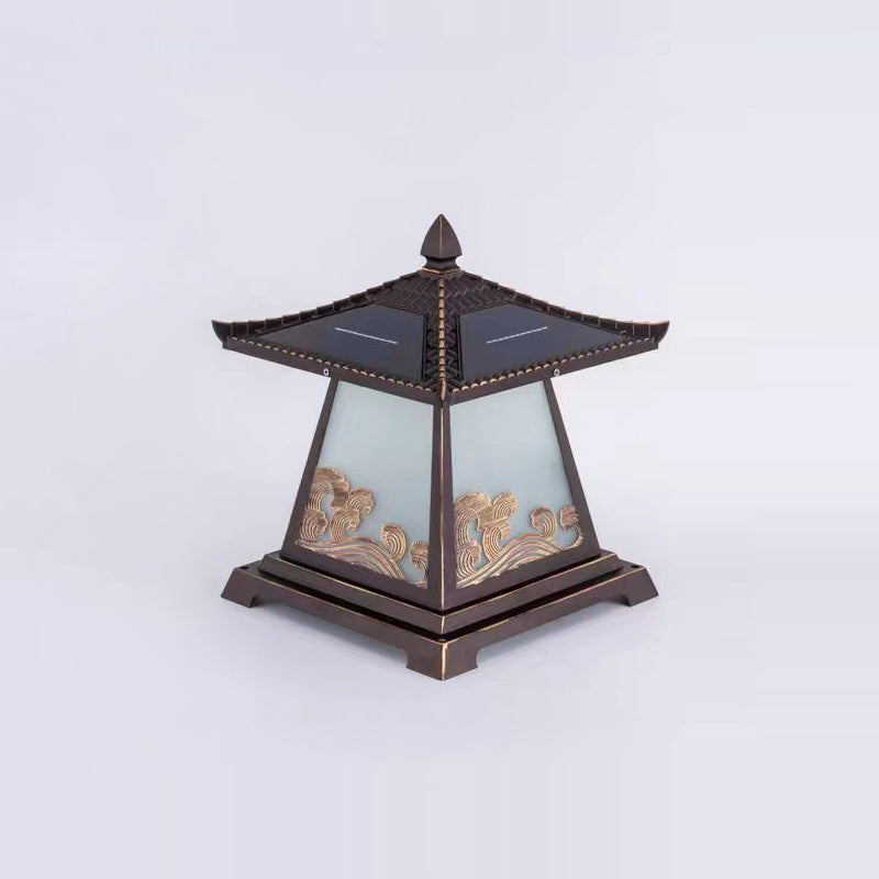 Chinese Solar Glass Palace Wave LED Outdoor Landscape Light