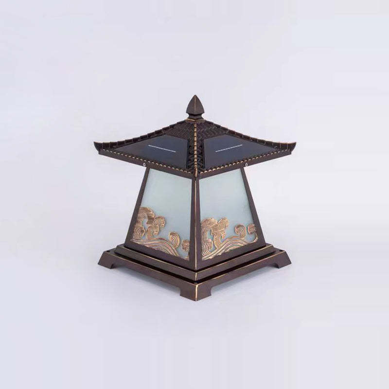 Chinese Solar Glass Palace Wave LED Outdoor Landscape Light
