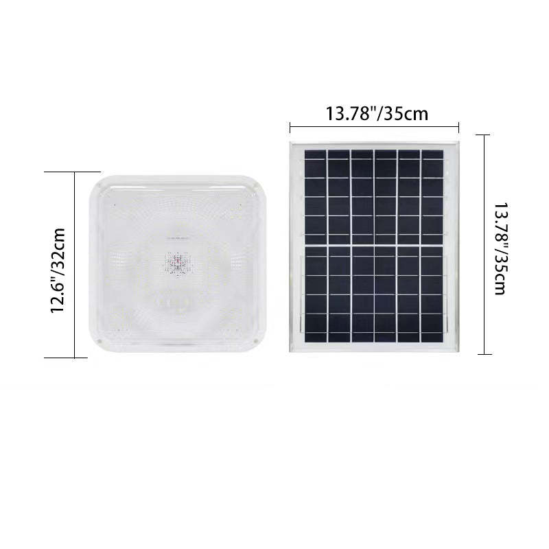 Modern Solar Square LED Flush Mount Ceiling Light