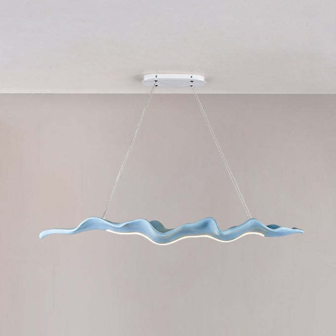 Japanese Silica Wavy Imitation Island Chandelier