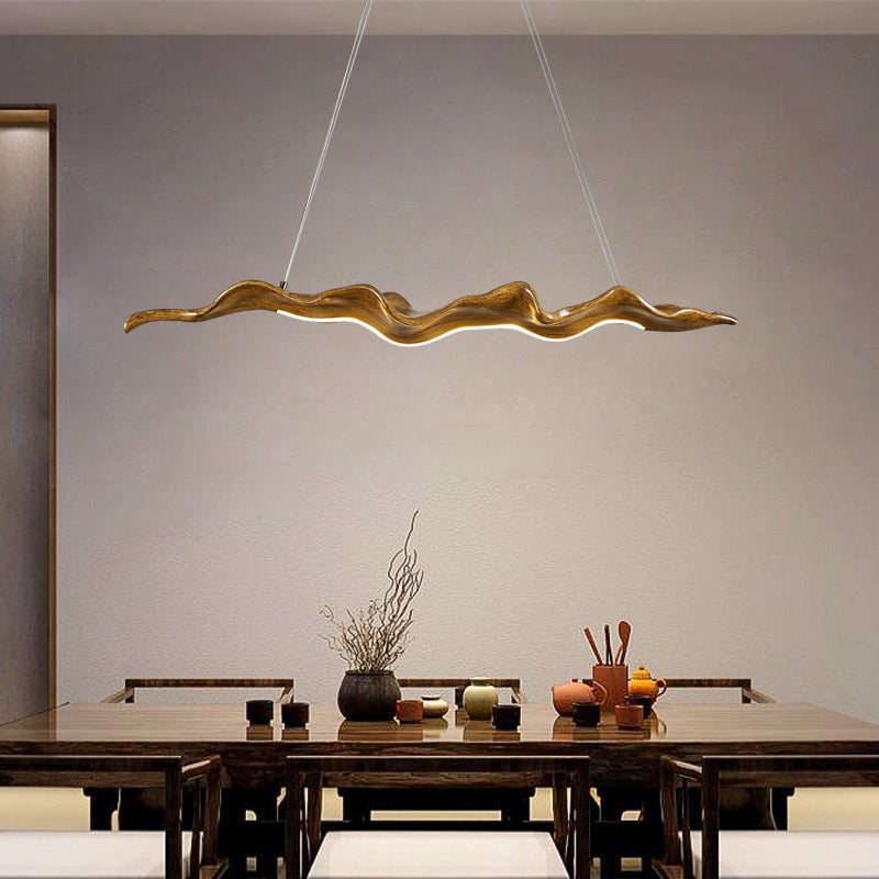 Japanese Silica Wavy Imitation Island Chandelier