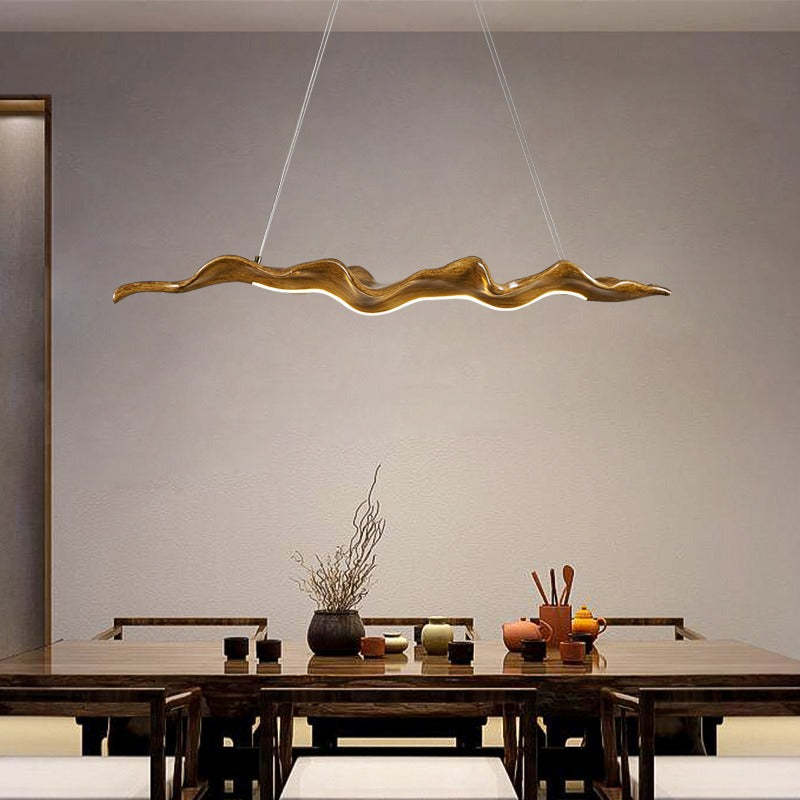 Japanese Silica Wavy Imitation Island Chandelier