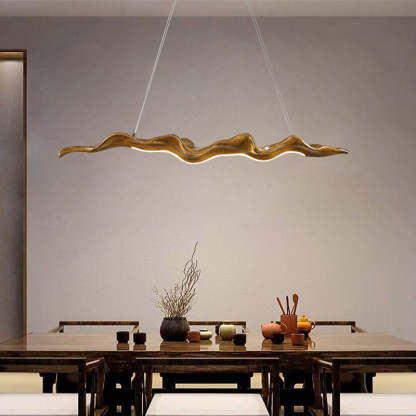 Japanese Silica Wavy Imitation Island Chandelier