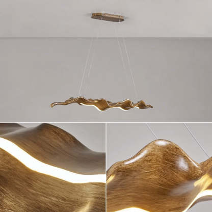 Japanese Silica Wavy Imitation Island Chandelier