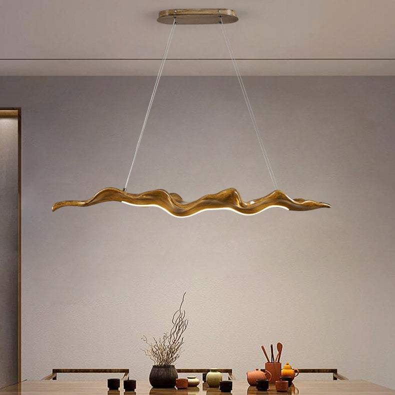 Japanese Silica Wavy Imitation Island Chandelier