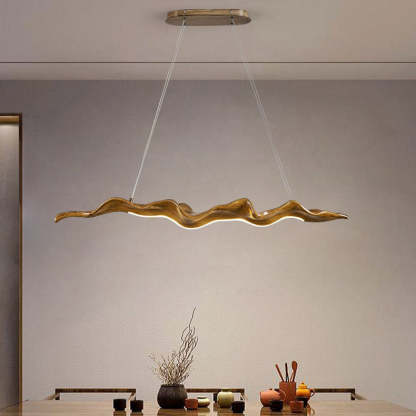 Japanese Silica Wavy Imitation Island Chandelier