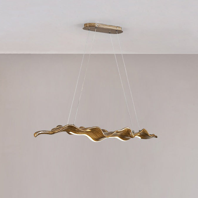 Japanese Silica Wavy Imitation Island Chandelier