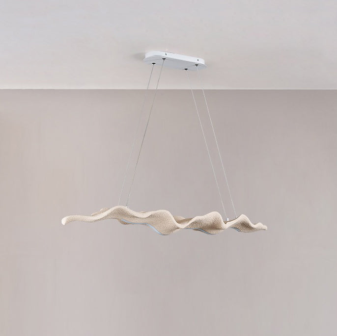 Japanese Silica Wavy Imitation Island Chandelier
