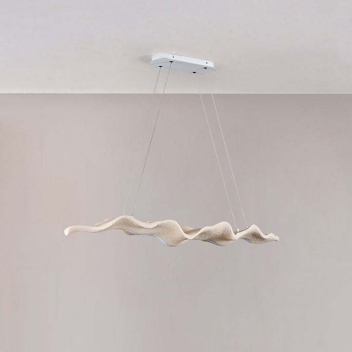 Japanese Silica Wavy Imitation Island Chandelier