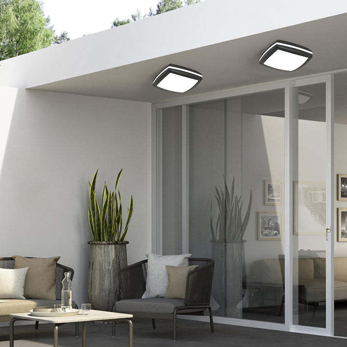 Waterproof Aluminum Acrylic Square LED Outdoor Flush Light