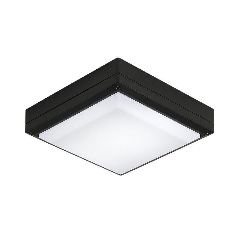 Waterproof Aluminum Acrylic Square LED Outdoor Flush Light — F / White Light (5000K) / 110V-120V For US/CA