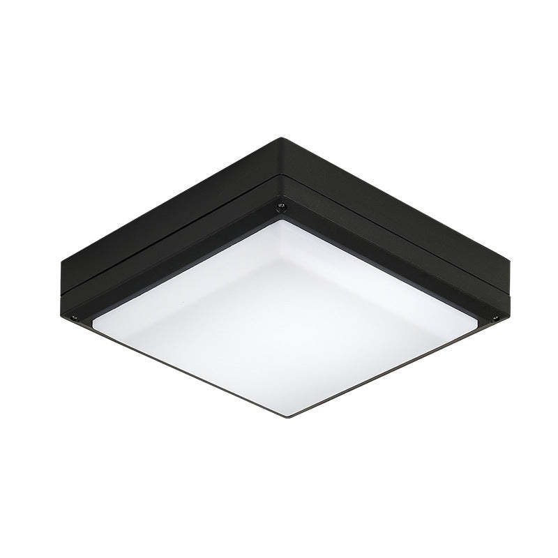 Waterproof Aluminum Acrylic Square LED Outdoor Flush Light — F / White Light (5000K) / 110V-120V For US/CA