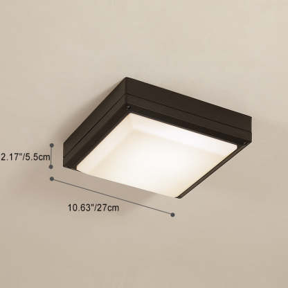 Waterproof Aluminum Acrylic Square LED Outdoor Flush Light — C / White Light (5000K) / 110V-120V For US/CA