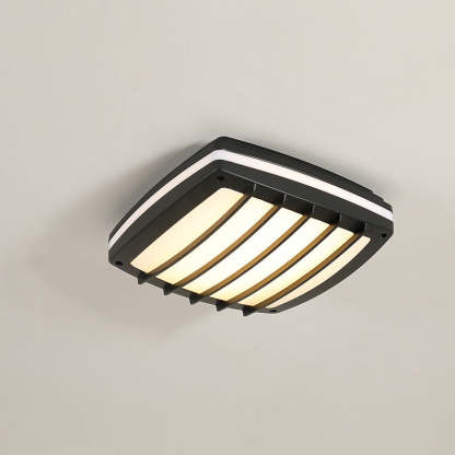 Waterproof Aluminum Acrylic Square LED Outdoor Flush Light — C / White Light (5000K) / 220V-240V For UK/AU