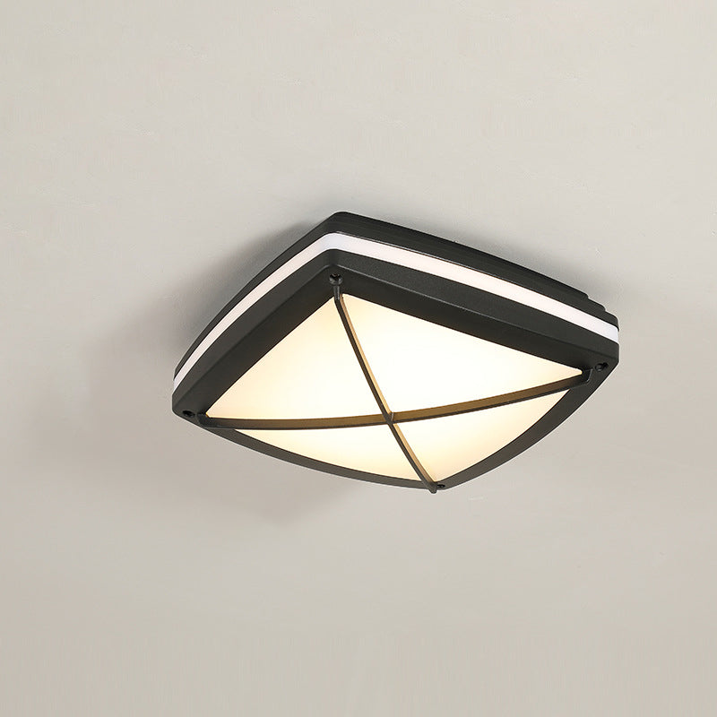 Waterproof Aluminum Acrylic Square LED Outdoor Flush Light — D / Warm Light(3000K) / 110V-120V For US/CA